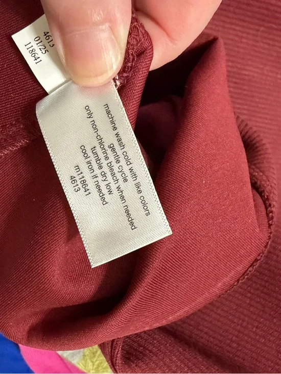 Lane Bryant Livi Active Short Sleeve Ribbed Tee in Burgundy - Picture 5 of 5